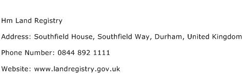 Hm Land Registry Address Contact Number