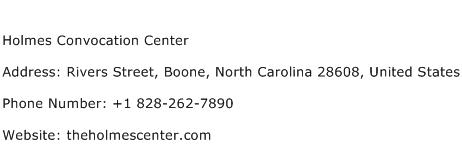 Holmes Convocation Center Address Contact Number