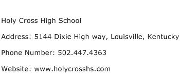 Holy Cross High School Address Contact Number