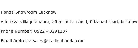 Honda Showroom Lucknow Address Contact Number