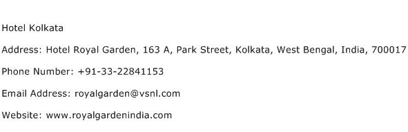 Hotel Kolkata Address Contact Number