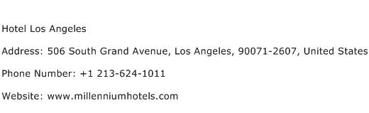 Hotel Los Angeles Address Contact Number