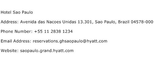 Hotel Sao Paulo Address Contact Number