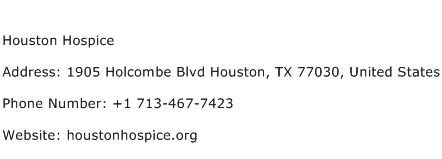 Houston Hospice Address Contact Number
