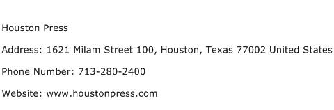Houston Press Address Contact Number