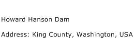 Howard Hanson Dam Address Contact Number