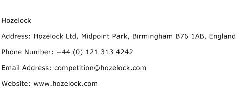 Hozelock Address Contact Number