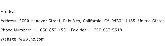 Hp Usa Address Contact Number