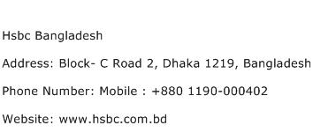 Hsbc Bangladesh Address Contact Number