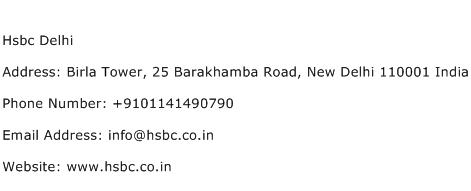 Hsbc Delhi Address Contact Number