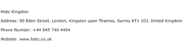 Hsbc Kingston Address Contact Number