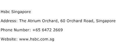 Hsbc Singapore Address Contact Number