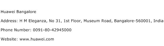 Huawei Bangalore Address Contact Number
