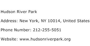 Hudson River Park Address Contact Number