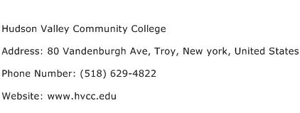 Hudson Valley Community College Address Contact Number