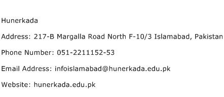 Hunerkada Address Contact Number