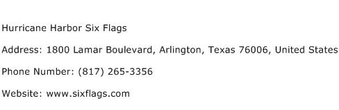 Hurricane Harbor Six Flags Address Contact Number