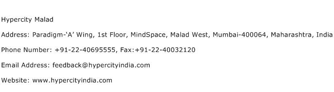 Hypercity Malad Address Contact Number