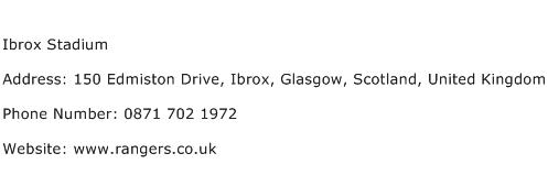 Ibrox Stadium Address Contact Number