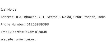 Icai Noida Address Contact Number