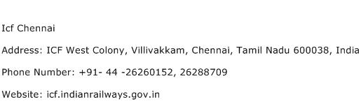 Icf Chennai Address Contact Number