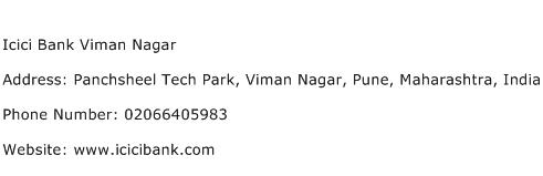 Icici Bank Viman Nagar Address Contact Number