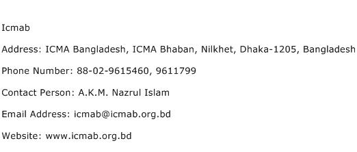 Icmab Address Contact Number