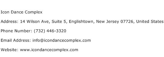 Icon Dance Complex Address Contact Number