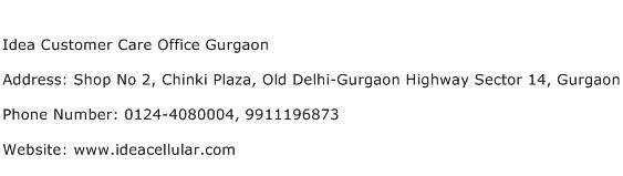 Idea Customer Care Office Gurgaon Address Contact Number