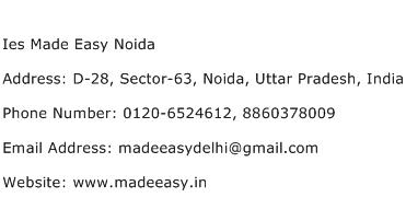 Ies Made Easy Noida Address Contact Number