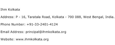 Ihm Kolkata Address Contact Number