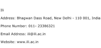 Ili Address Contact Number