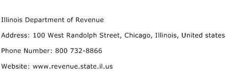 Illinois Department of Revenue Address Contact Number