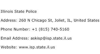 Illinois State Police Address Contact Number