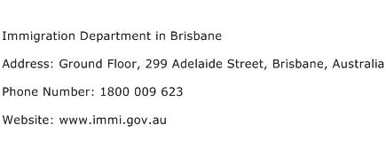Department of immigration brisbane contact number