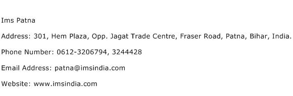 Ims Patna Address Contact Number