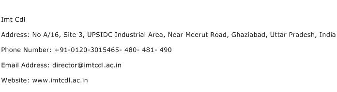 Imt Cdl Address Contact Number
