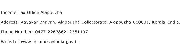 Income Tax Office Alappuzha Address Contact Number
