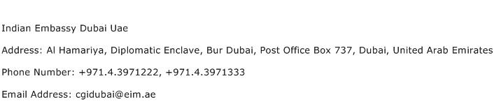 Indian Embassy Dubai Uae Address Contact Number