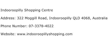 Indooroopilly Shopping Centre Address Contact Number