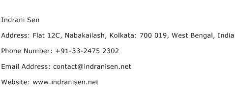 Indrani Sen Address Contact Number