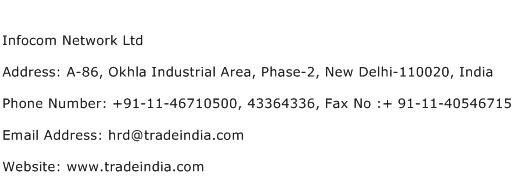 Infocom Network Ltd Address Contact Number