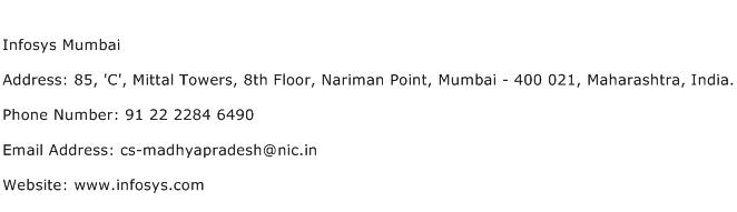 Infosys Mumbai Address Contact Number