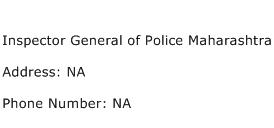 Inspector General of Police Maharashtra Address Contact Number