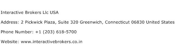 Interactive Brokers Llc USA Address Contact Number