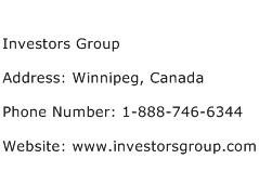Investors Group Address Contact Number