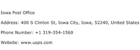 Iowa Post Office Address Contact Number