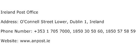 Ireland Post Office Address Contact Number