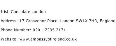 Irish Consulate London Address Contact Number