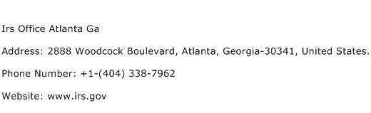 Irs Office Atlanta Ga Address Contact Number
